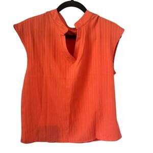 Orange shein sleeveless top